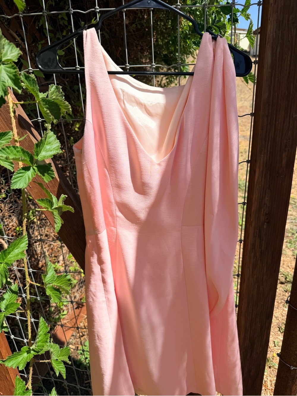 Vintage Pink One-Shoulder Mini Dress